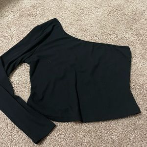 SHEIN one shoulder cropped shirt